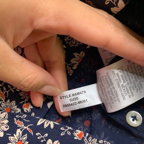 J Crew Shirt Mens M Medium Classic Fit Organic Cotton Stretch Secret Wash Floral - Picture 7 of 10